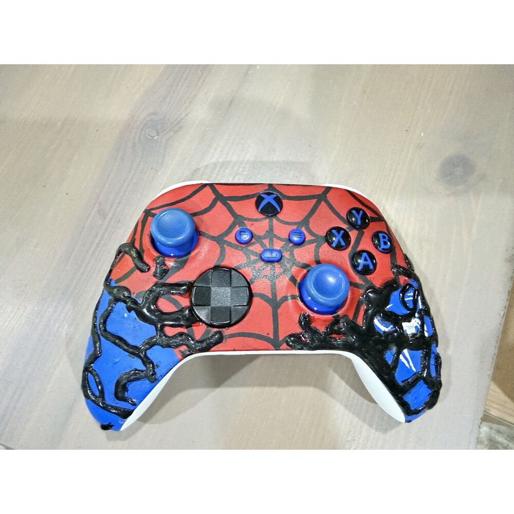 Custom SpiderMan Inspired Xbox Series X|SWireless Controller Red Blue Web Design